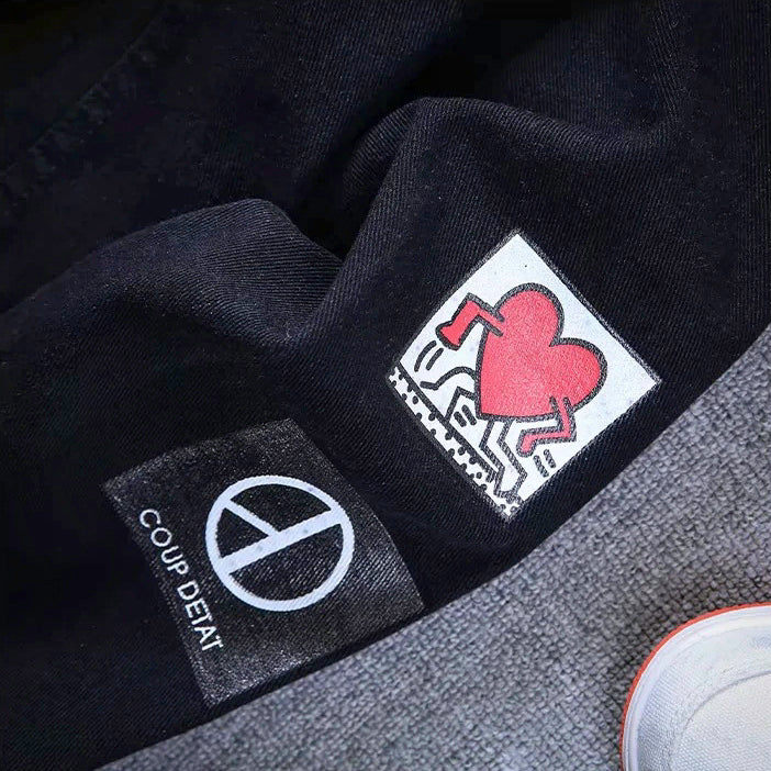 Jeansjacka Dam med Lapptäckningsdetaljer i Slitstark Denim 4