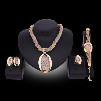 Kvinnors Smyckeset Halsband Örhängen Armband i Legering med Diamanter-2