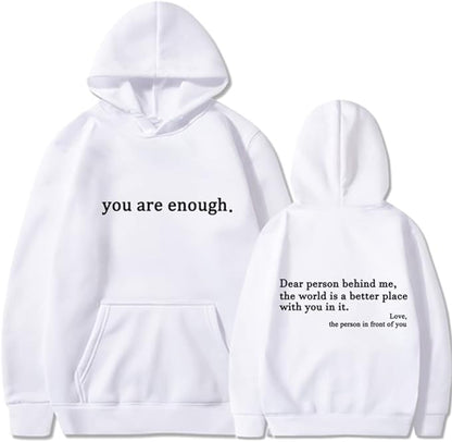 Unisex Hoodie Mjuk Bomull med Inspirerande Budskap 9