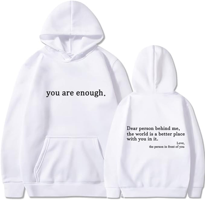 Unisex Hoodie Mjuk Bomull med Inspirerande Budskap 6