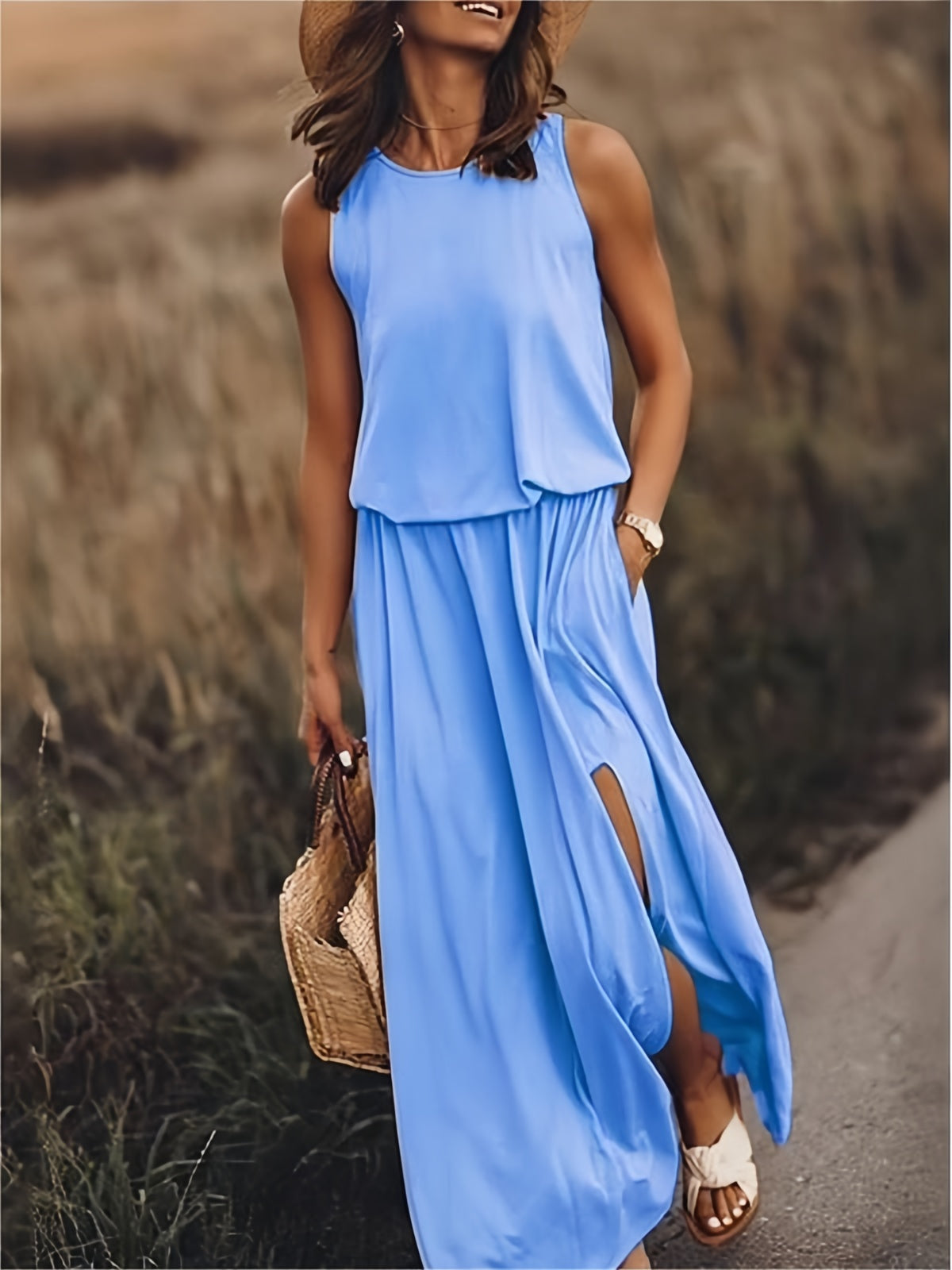 Variant image for Dam Klänning Maxi Boho Stil Modal-7
