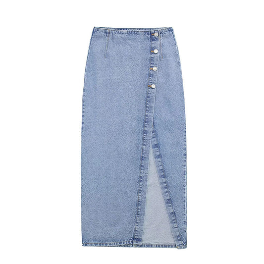 Dam A-Linjekjol med Slits Polyester Elegant A-Linjeformad 1