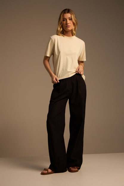 Kvinnors T-shirt Avslappnad Passform Lätt Bomull-2