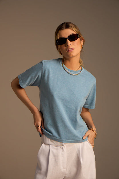 Variant image for Dam T-shirt Löst Snitt Bomull Avslappnad Stil-1