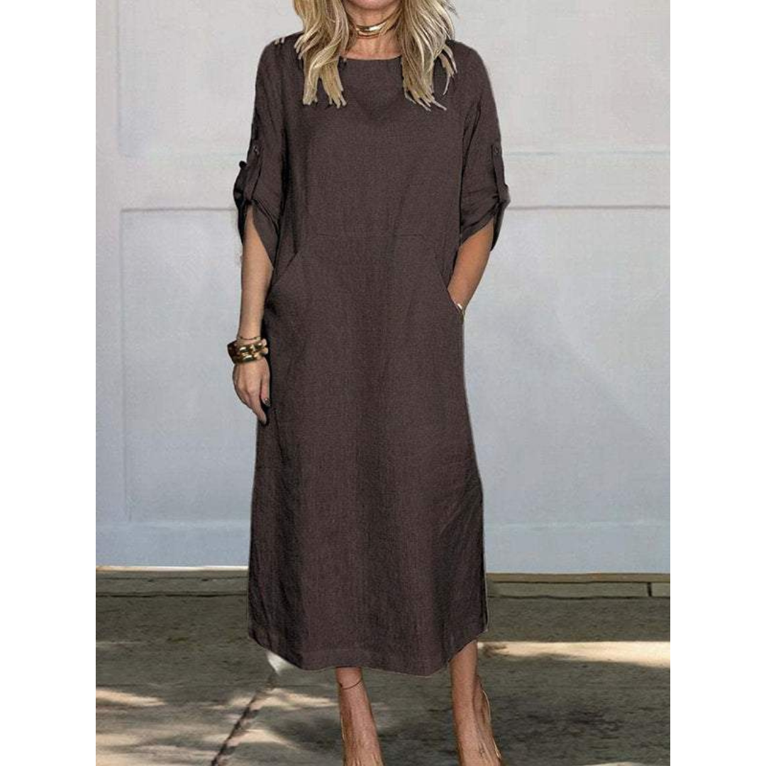 Variant image for Dam Fritidsklänning Choppy Snitt 100% Bomull Långärmad-25