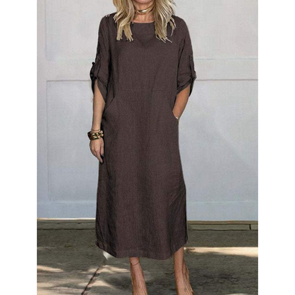 Variant image for Dam Fritidsklänning Choppy Snitt 100% Bomull Långärmad-25