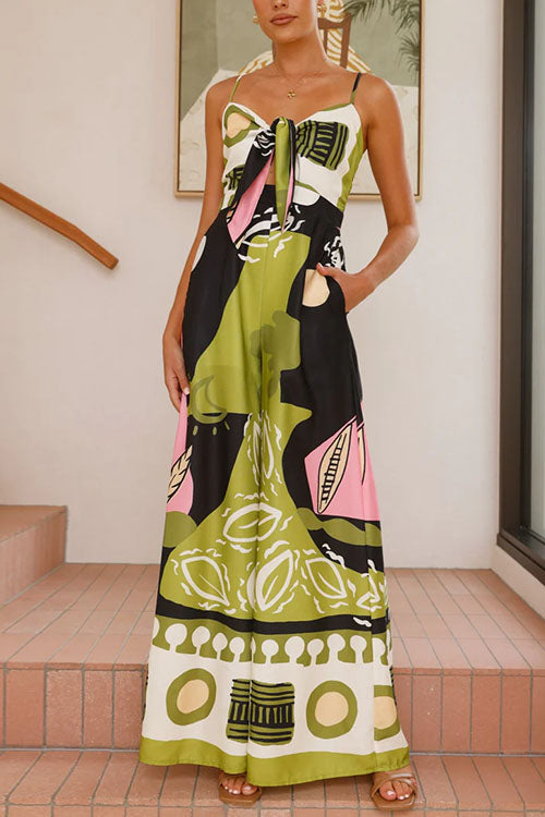 Dam Jumpsuit Utskuren Design Bred Ben Bomull Polyester-2