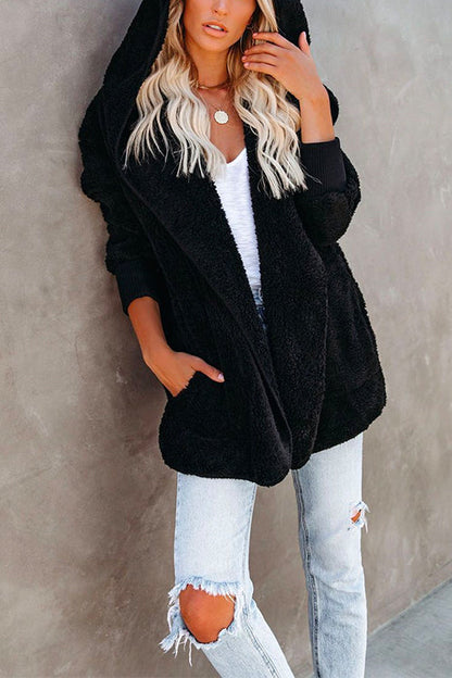 Variant image for Dam Fleece Skjorta Öppen Huva med Fickor-5