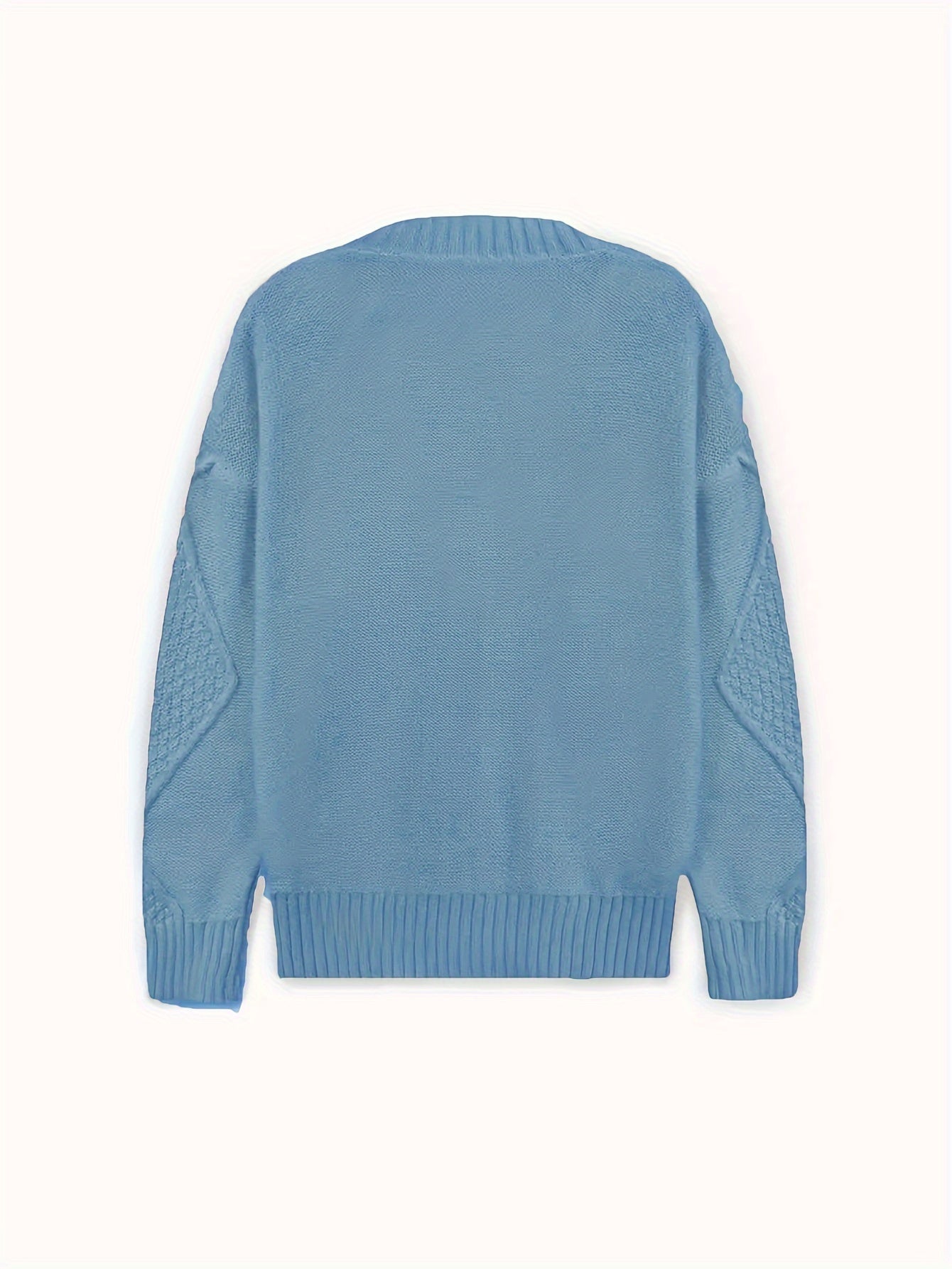 Lång Kofta Dam Avslappnad V-ringning Mjuk Material-3