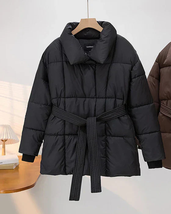 Kvinnor Casual Jacka Lätt Fyllning med Lapels-1
