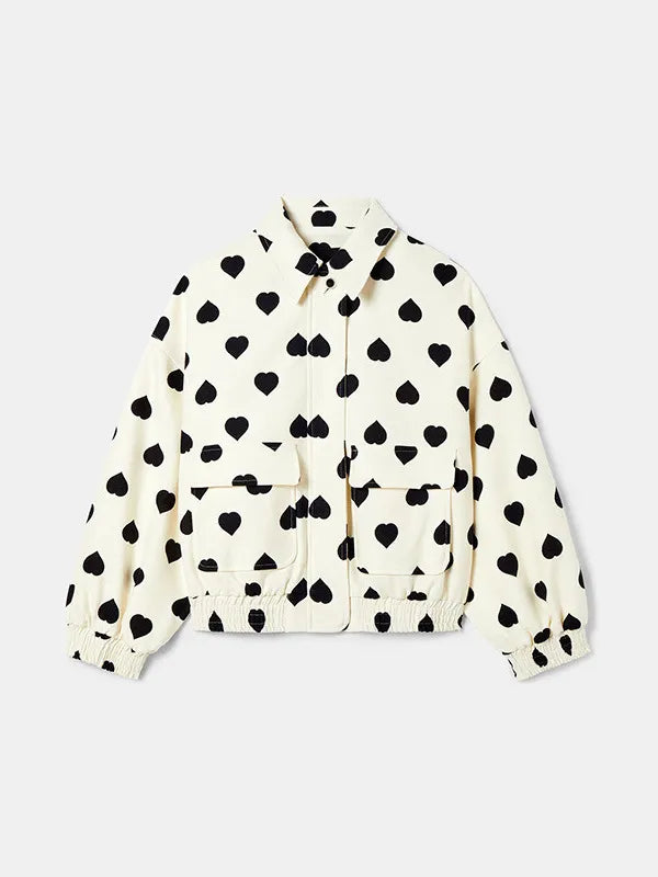 Damjacka med Hjärtmönster Mångsidig Design Polyester 5