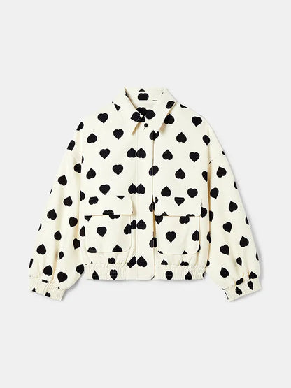 Damjacka med Hjärtmönster Mångsidig Design Polyester 5