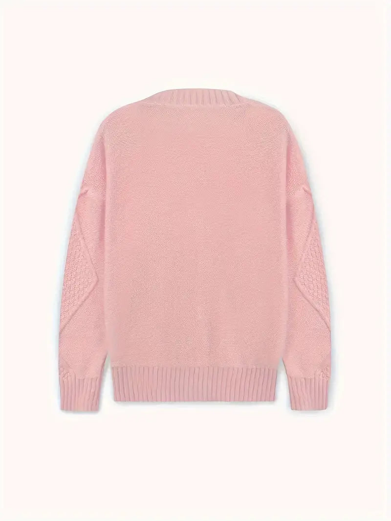 Lång Kofta Dam Avslappnad V-ringning Mjuk Material-5