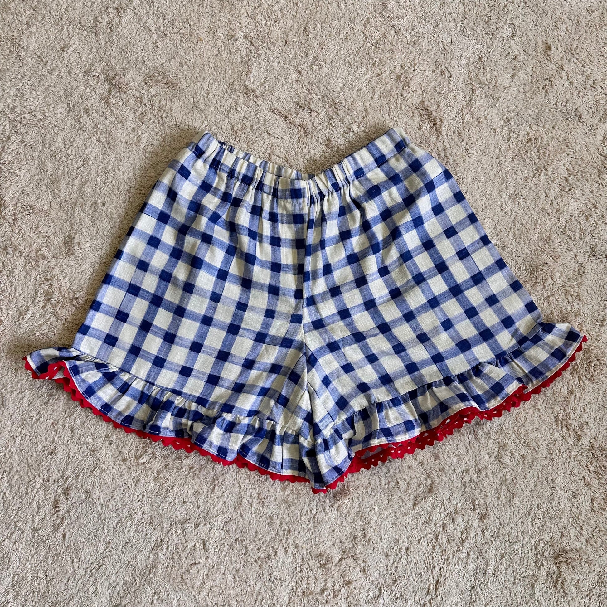 Dam Shorts Fritidsstil Elastisk Viskos och Linne-3