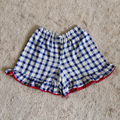 Dam Shorts Fritidsstil Elastisk Viskos och Linne-3