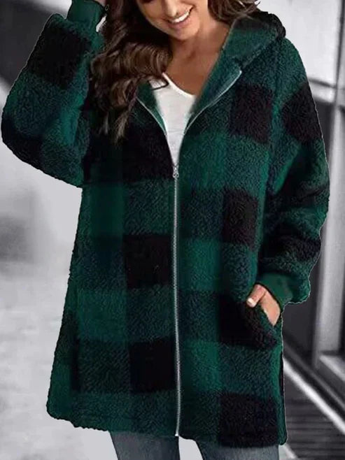 Modern Damjacka i Ullmix – Varm Trendjacka för Kalla Vinterdagar, Praktiska Fickor, Normal Passform, S-XL 4