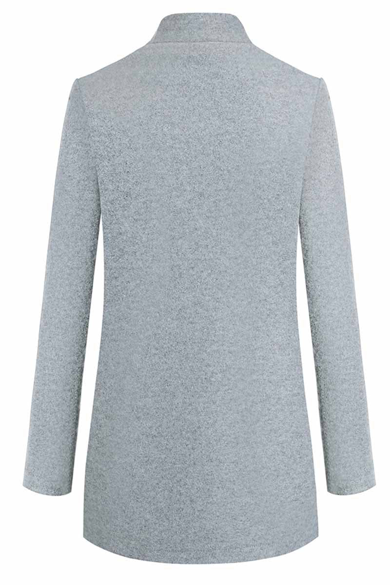 Dam Kappa med Ståkrage i Bomullsblandning - Elegant och Mångsidig Kappa för Alla Tillfällen-5