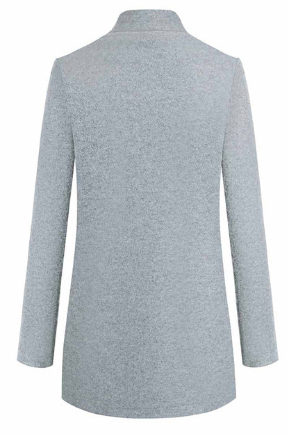 Dam Kappa med Ståkrage i Bomullsblandning - Elegant och Mångsidig Kappa för Alla Tillfällen-5