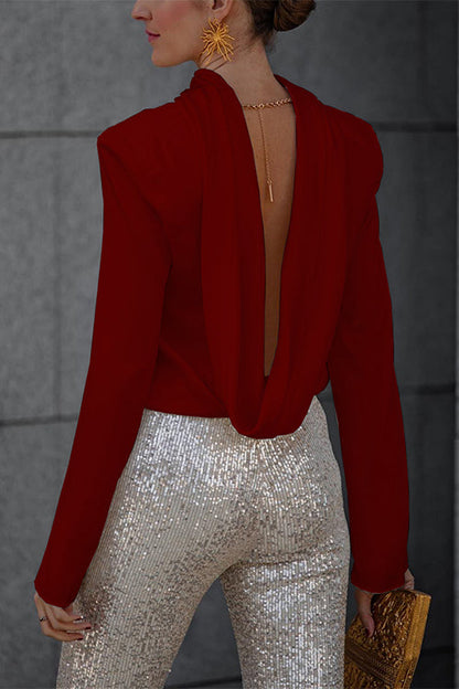 Variant image for Dam Långärmad Blus Kåpa Satin-5