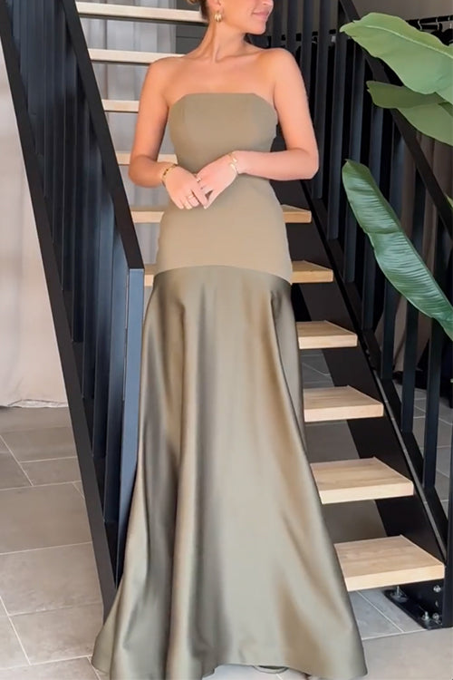 Dam Maxi Klänning Flare Lapptäcke Bomull Polyester-3