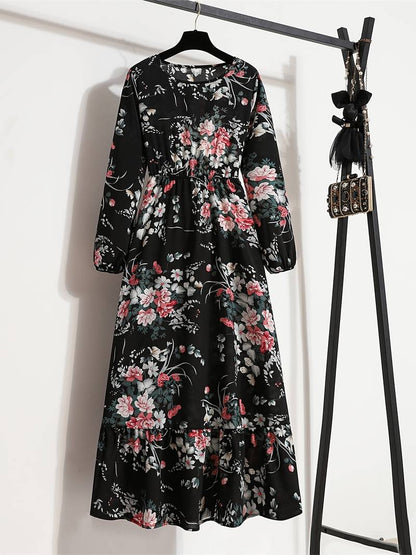 Fina Dam Klänningar Maxi Klänning Boho Blommönster Polyester-3