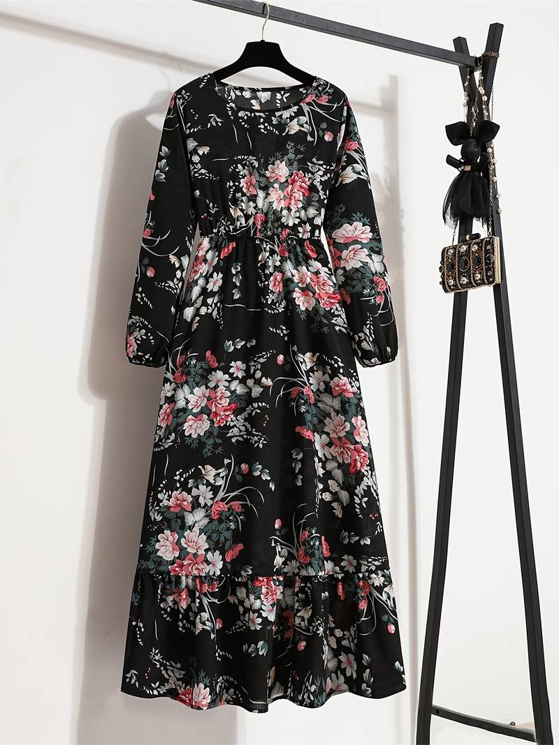Variant image for Fina Dam Klänningar Maxi Klänning Boho Blommönster Polyester-9