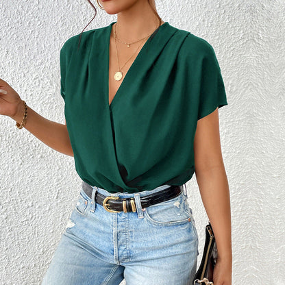 Dam Jumpsuit Kortärmad Street Hipster Polyester-4