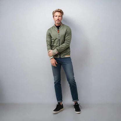 Herrjacka Bomber Urban Stil Polyester Bomull-5