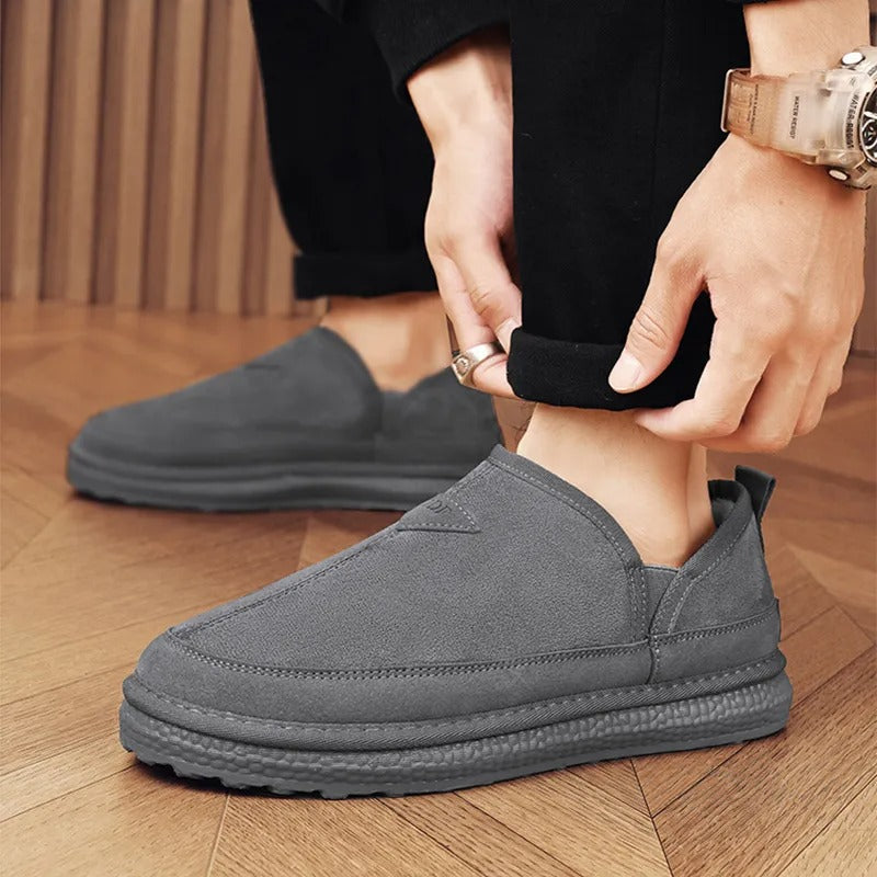 Fodrade Vinterstövlar Dam V-Cut Mocka med Halkfri Sula-2