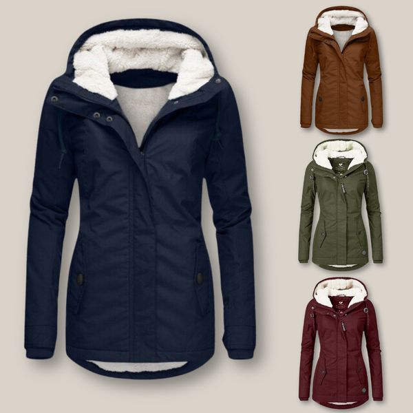 Damjacka Varmfodrad Elegant Design Polyester för Kalla Dagar-3