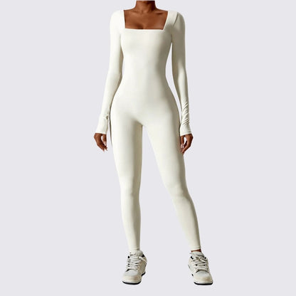 Variant image for Dam Bodysuit Långärmad Fyrkantig Halsringning Stretchmaterial-16
