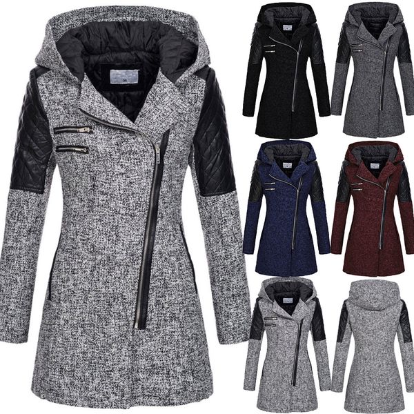 Dam Vinterjacka Halvlängd Modern Polyester Fleece-2