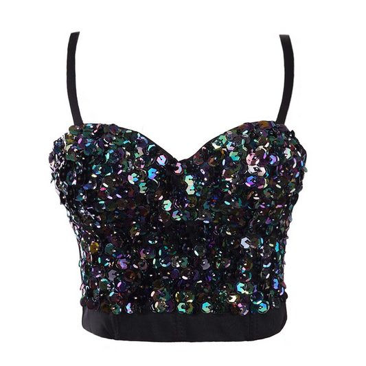 Kvinnors Bustier Topp Mousserande Kort Snitt Elegant Festtop-1
