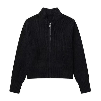 Variant image for Dam Cardigan Stickad med Dragkedja för Eleganta Tillfällen-9