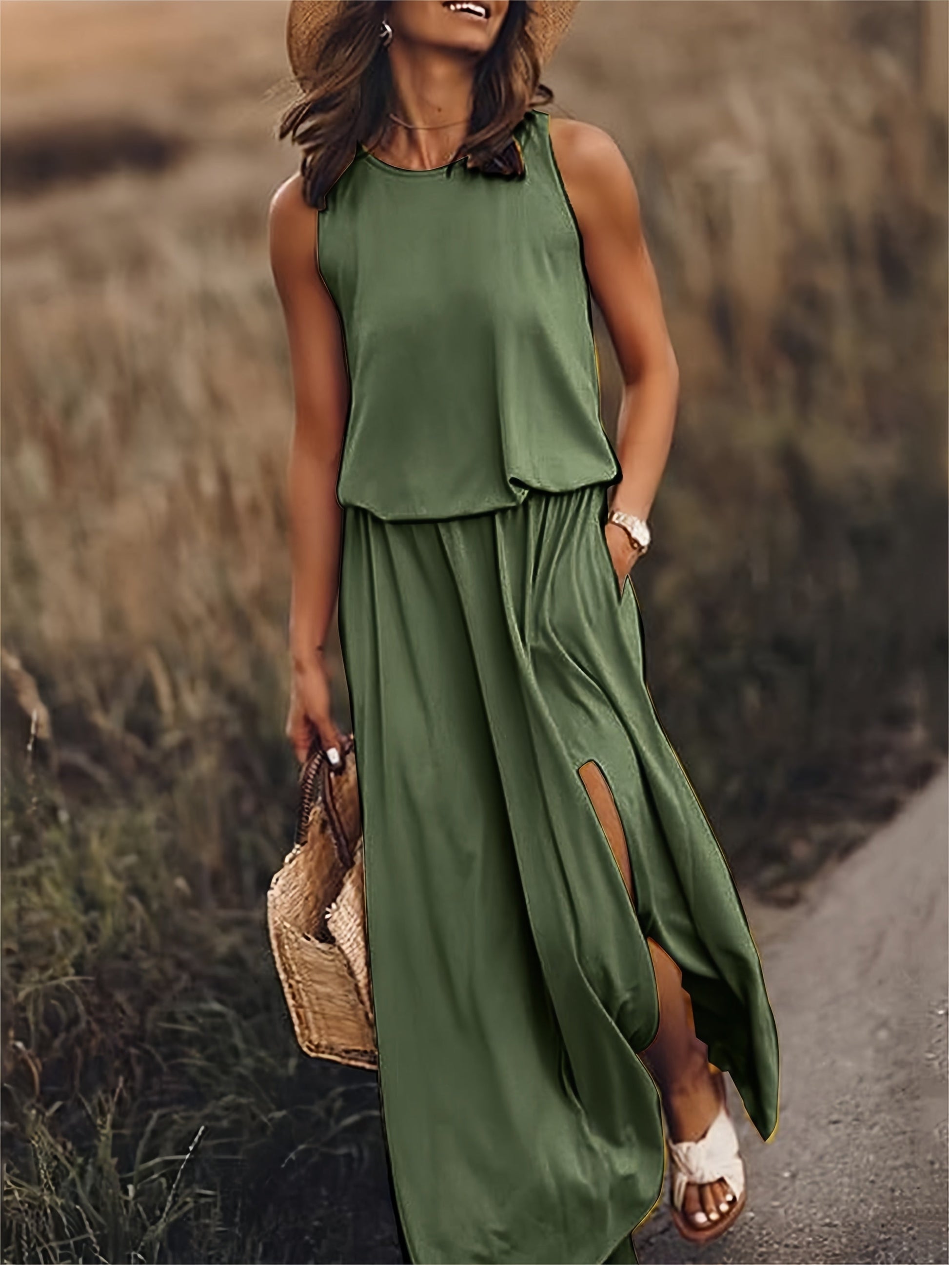 Variant image for Dam Klänning Maxi Boho Stil Modal-37