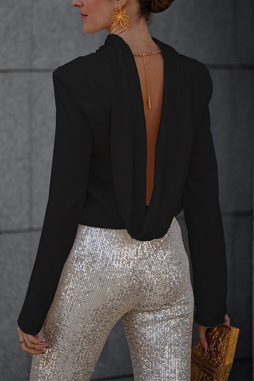 Variant image for Dam Långärmad Blus Kåpa Satin-9