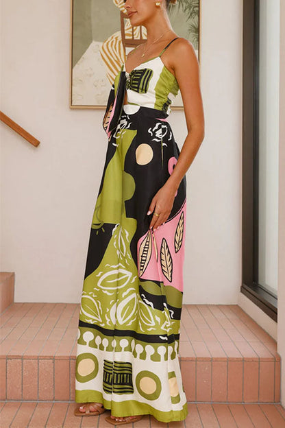 Dam Jumpsuit Utskuren Design Bred Ben Bomull Polyester-6