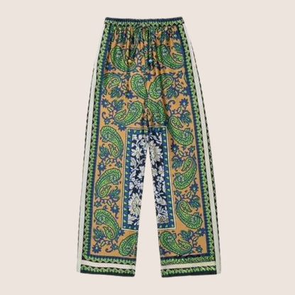 Dam Bohemian Set Paisley Lång Skjorta och Byxor 100% Bomull-6