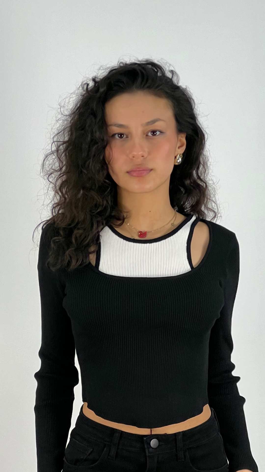 Dam Topp Festtoppar Trendig Viskosblandning-1