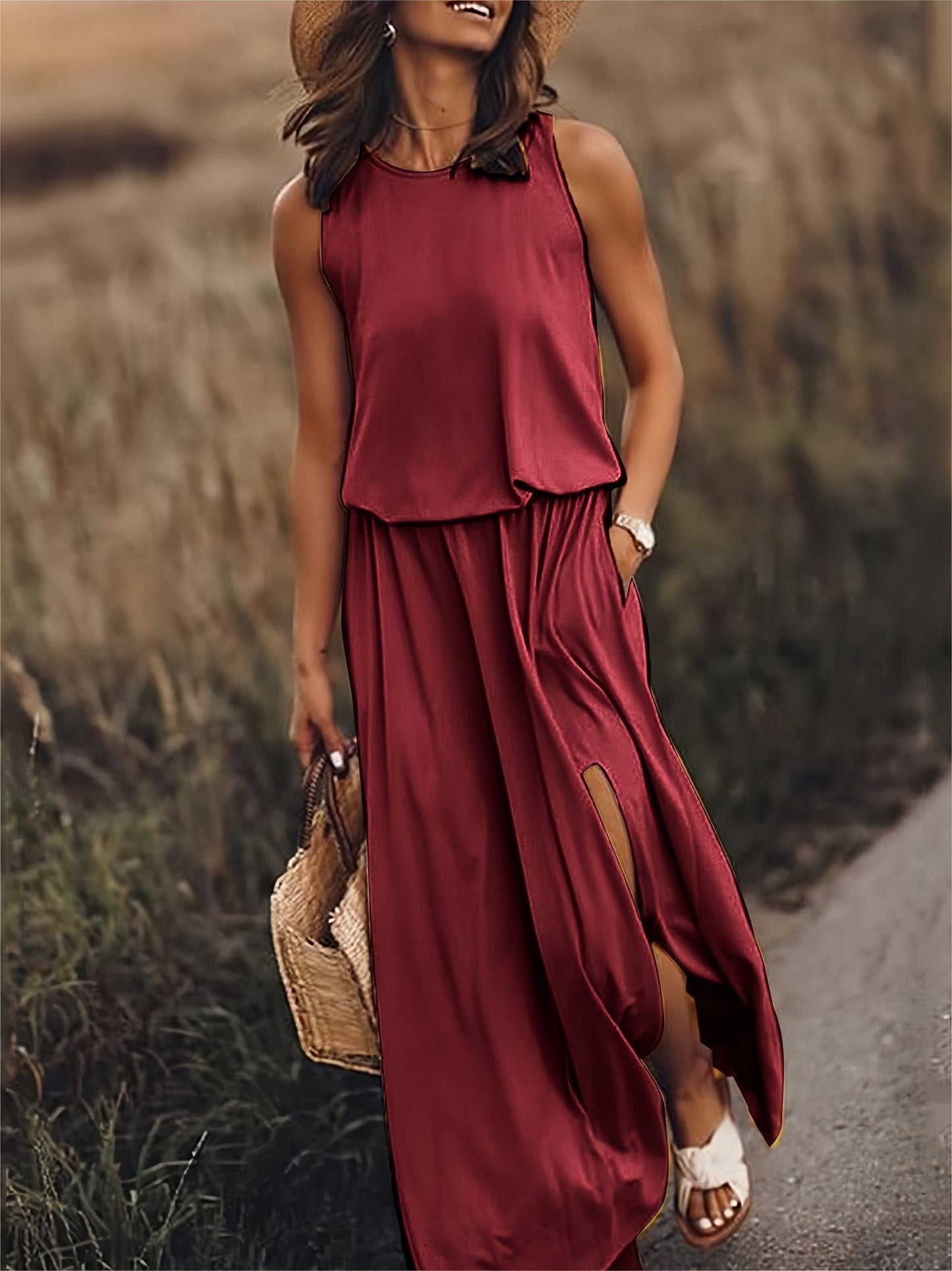 Variant image for Dam Klänning Maxi Boho Stil Modal-43