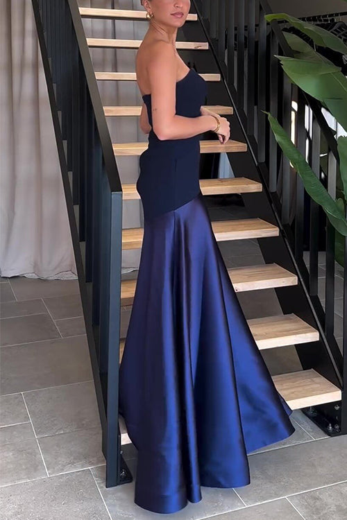 Dam Maxi Klänning Flare Lapptäcke Bomull Polyester-5