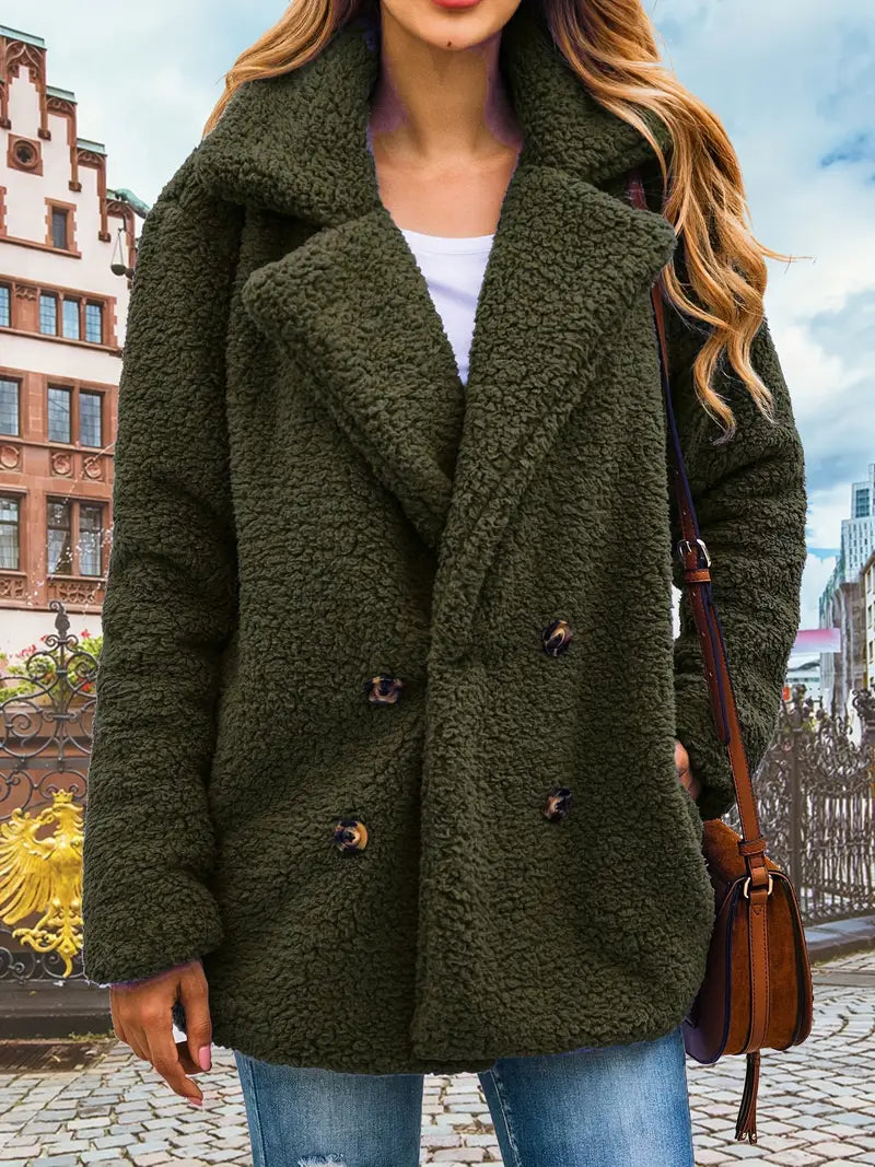 Damjacka Teddy med Elegant Design och Reverskrage-4