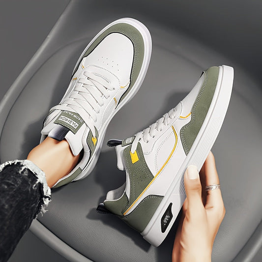 Mäns Sneakers Låg Topp Platta Snören PU-1