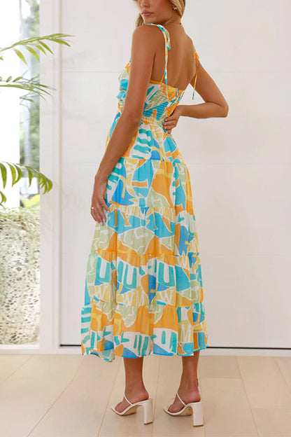 Dam Midiklänning Twist Front Utsnitt Cami Bomull Polyester-3