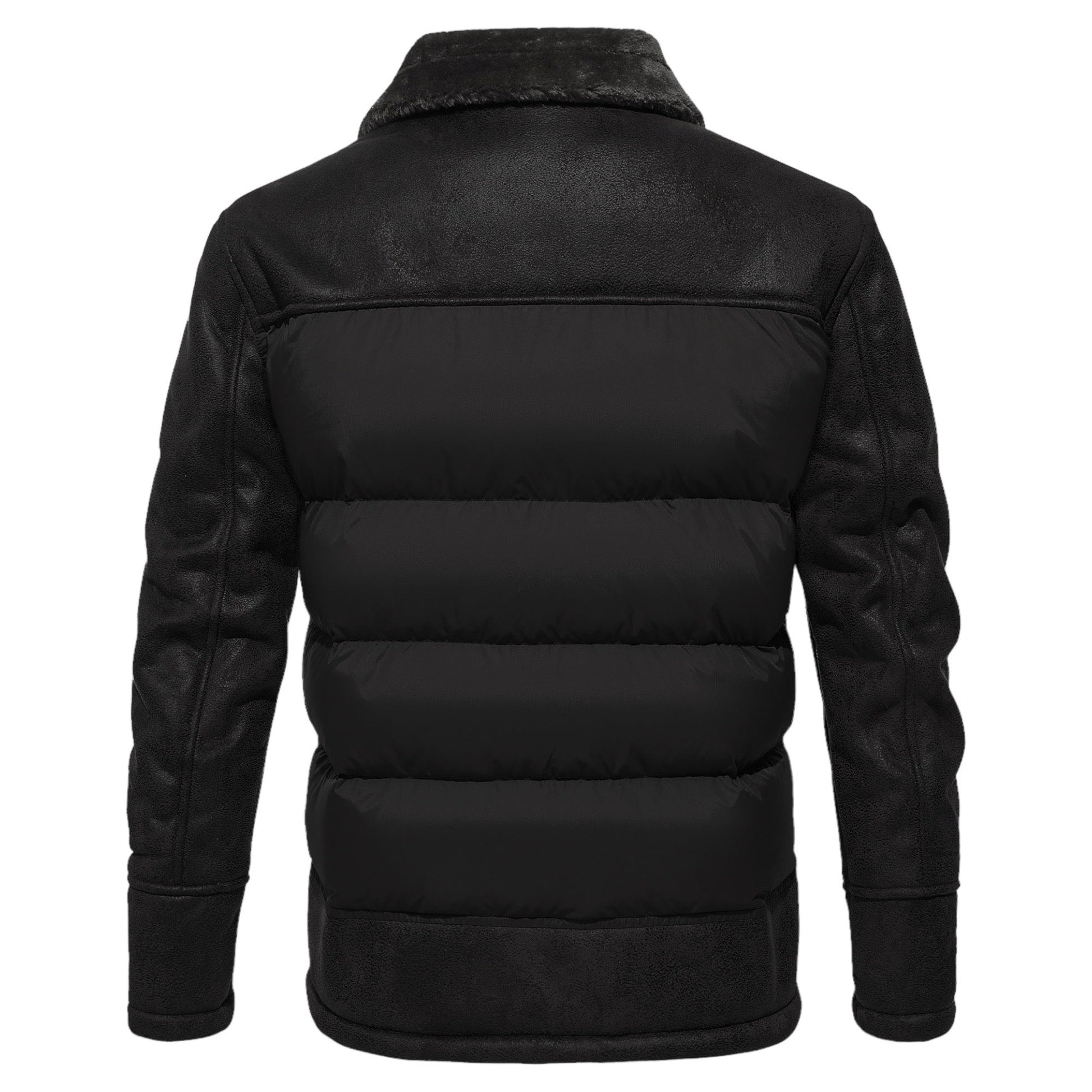 Herrskinnjacka Robust Läder Modern Design-4
