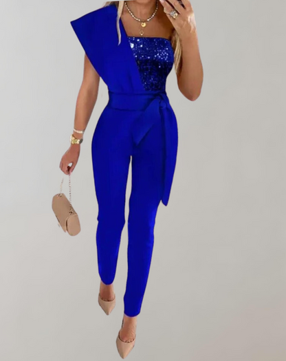 Kvinna Jumpsuit Ärmlös Modern Design Polyester-5