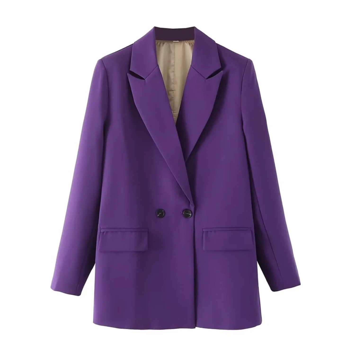 Variant image for Dam Blazer Två-Radig Vintage Stil Polyester Smal Silhuett-10