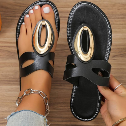 Platta Sandaler för Kvinnor i Andningsbart Syntetmaterial – Lätta och Bekväma för Sommarbruk 4