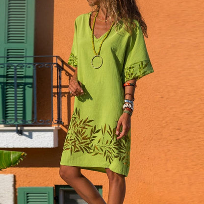 Variant image for Fina Dam Klänningar Avslappnad Bomull Knälång-22