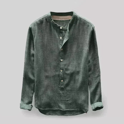 Herrskjorta Denim Modern Design Mjuk Struktur-5